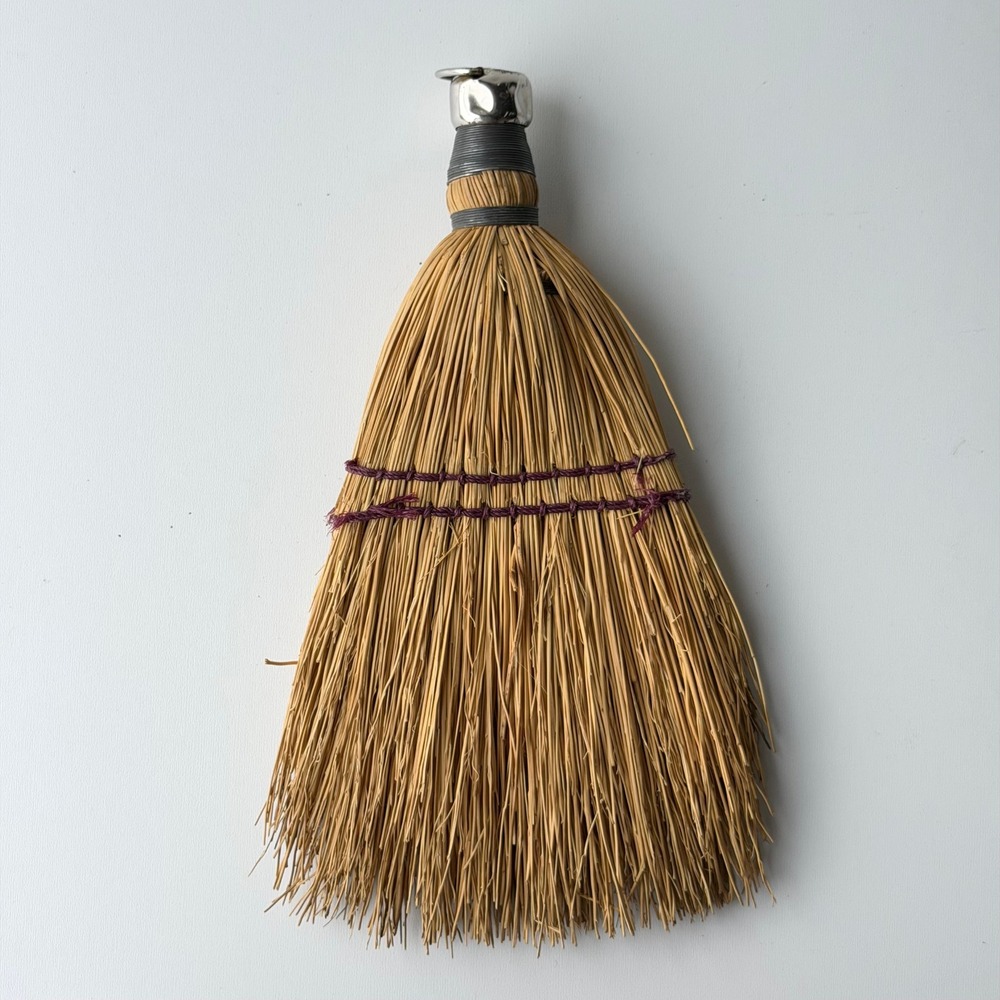 Vintage Whisk Broom Rustic Straw Handheld Brush Primitive Old World Cottagecore